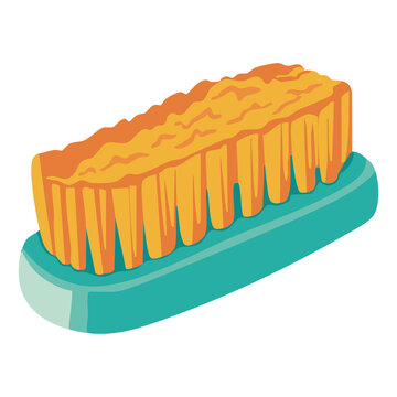 Shoe Cleaning Brush Icon Illustration