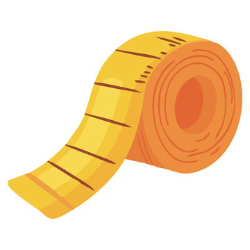 Measuring Tape Tool Icon Illustration