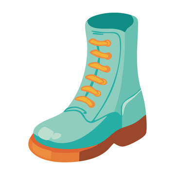 Hiking Boot Footwear Icon Illustration