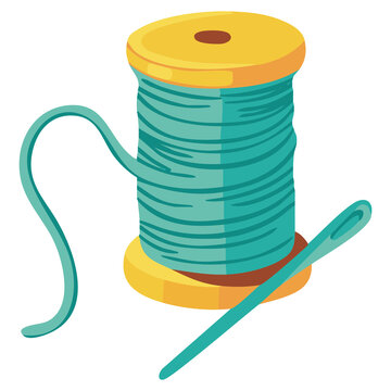 Thread Spool Sewing Icon Illustration