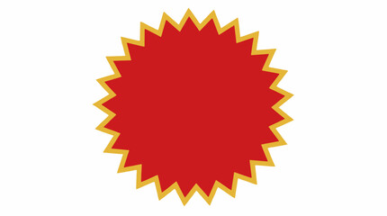 Red and gold starburst sticker graphic © Noemi