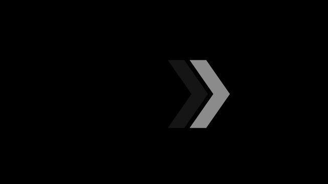 arrow extending video animation on black background, arrow extending on black background Directional Arrow Symbol,
Right-directional arrow loop animation.