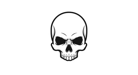 Obraz premium Human Skull Icon Black White.