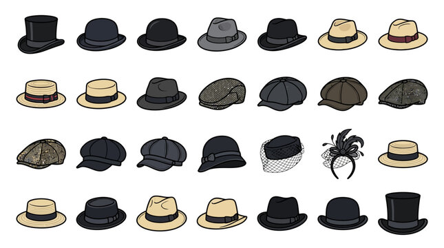 Variety of Hats on Display.