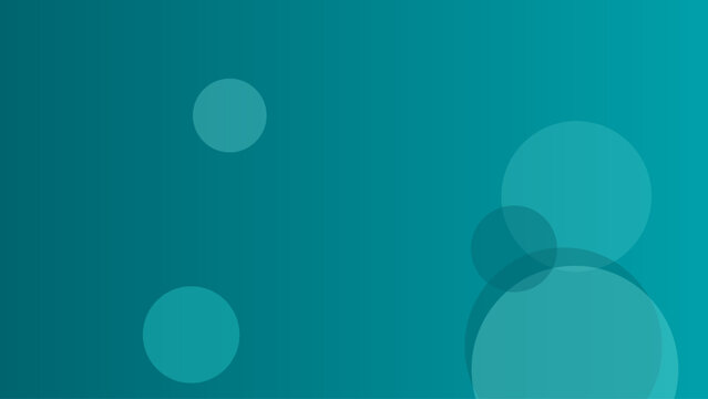 Teal background, bokeh circles, abstract design element, blue overlay