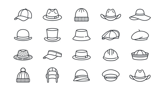 Variety of Hats for Fashion.