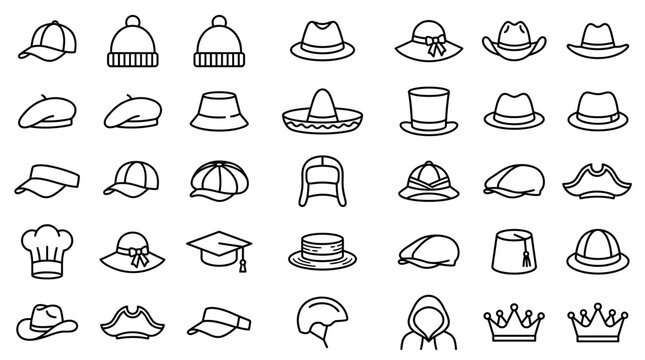 Variety of Hats and Headwear.