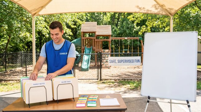 Staff Member Organizes for Summer Childcare, Camps & Activity Schedules