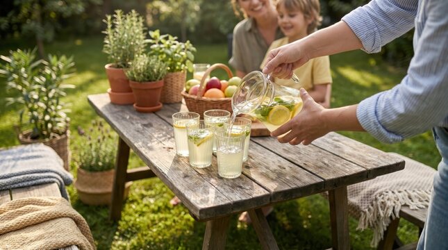 Summer Bank Holiday Family Refreshments Outdoors