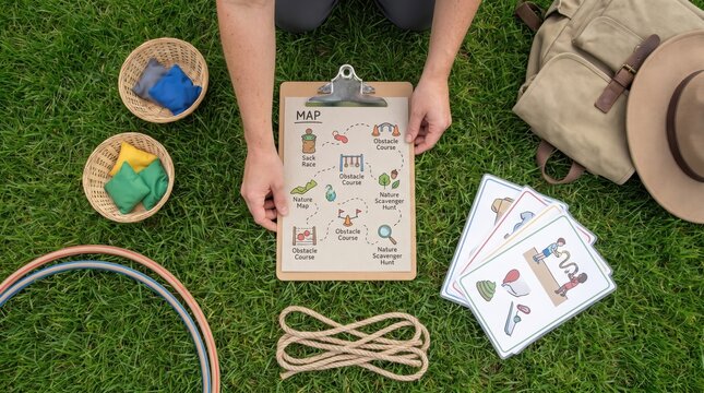 Summer Childcare Outdoor Activity Schedule Map