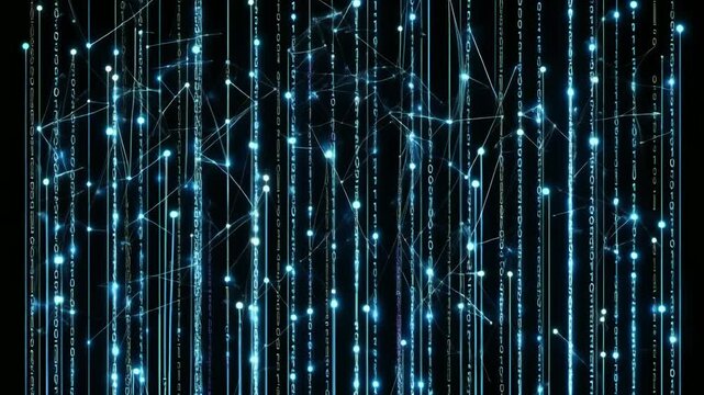 交差しながら伸びる垂直データストリーム