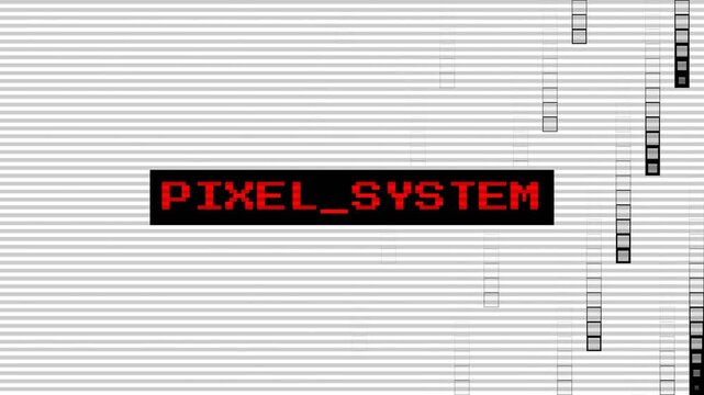 Digital pixel system, vibrant code matrix, futuristic technology background, seamless loop, symbolizing innovation and data processing