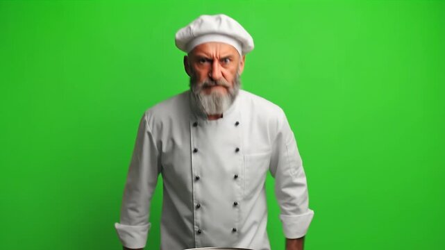 Professional Chef Screaming at a Pot Waiting for Water to Boil.