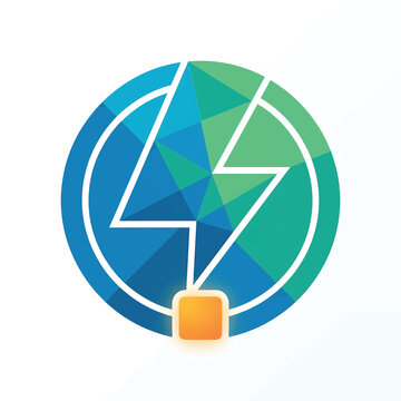 Electricity Bolt Power Energy Symbol Icon.