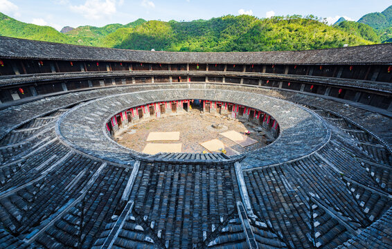 Hakka Tulou Hua&rsquo;e Building in Dapu County, Meizhou, Guangdong Province