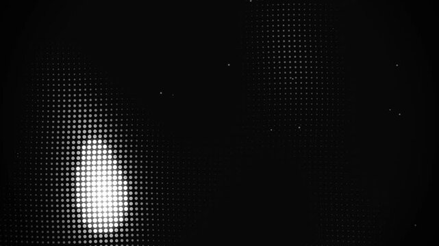 Dark textured overlay with subtle light effects, abstract digital pattern, grainy texture, and dust particles for background use