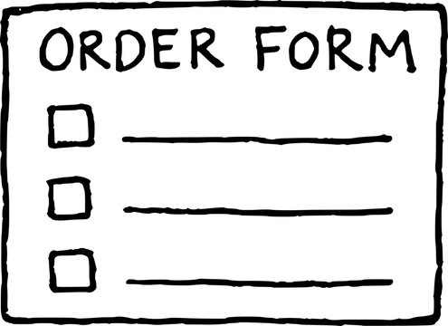 Hand Drawn Bakery Order Form Vector Illustration