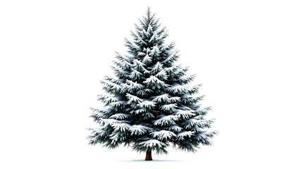 Fototapeta premium Dense leafy tree isolated on white background high resolution 