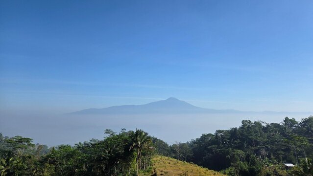 mountain landscape with blue sky