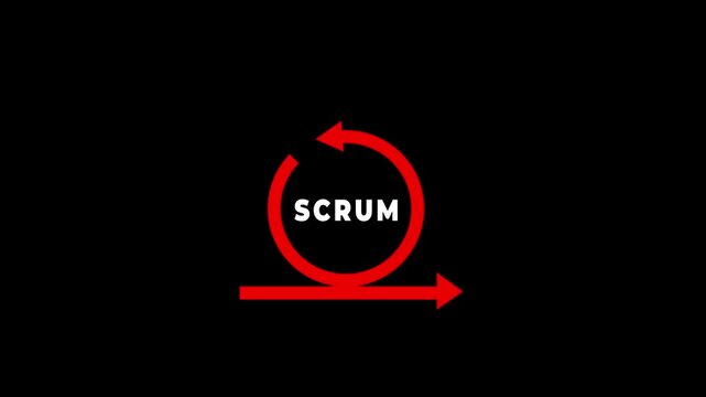 SCRUM, agile development methodology concept. Task sprint teamwork methodology. Adaptable, fast, flexible and effective agile framework. Scrum roles, product owner, scrum master and scrum team