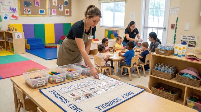Summer Childcare, Camps & Activity Schedules: Children Learning With Teachers