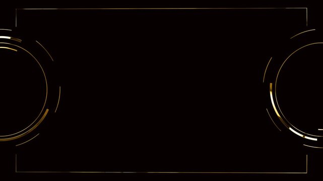 3d animation luxury golden frame on the green screen background