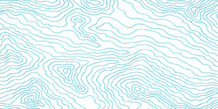 A graphic representation of topographic lines in turquoise and white, forming a mesmerizing pattern that evokes a sense of elevation and geographical contours.