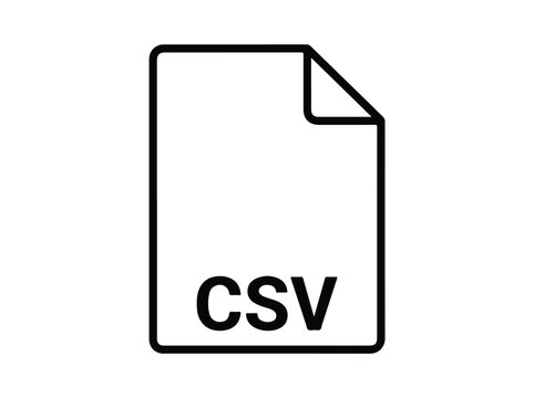 A digital CSV file icon representing data management and spreadsheet organization for data analysis