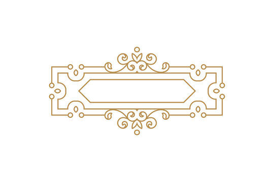 Ornate decorative frame with swirls and floral patterns