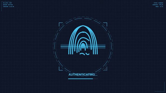 Fingerprint biometric scanning process failing on a digital interface in a modern office setting