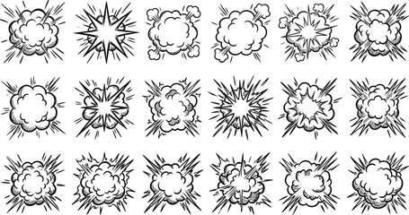 Comic Book Explosion Effect Icon Collection © Creative Simz