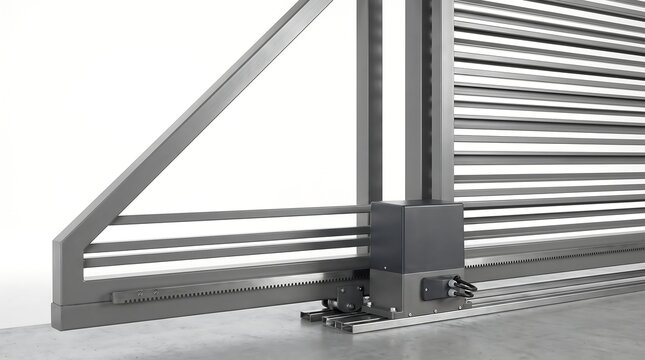 Automatic industrial sliding gate motor mechanism for residential entrance