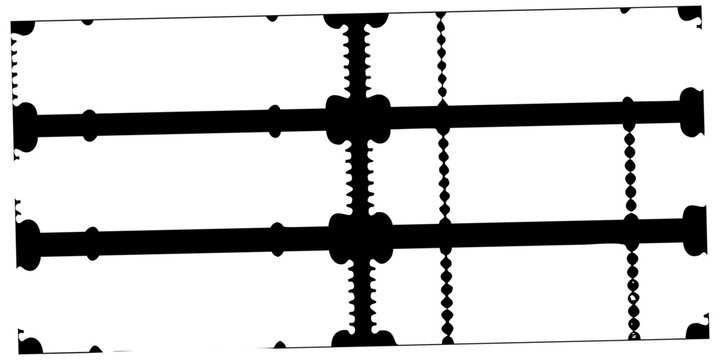 White ticket silhouettes against a black background isolated shapes