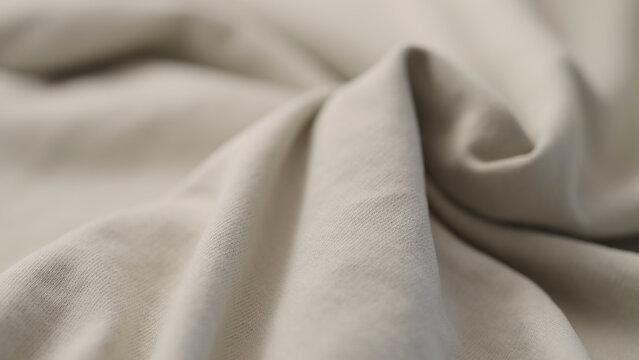 ivory color cotton fabric for clothing closeup