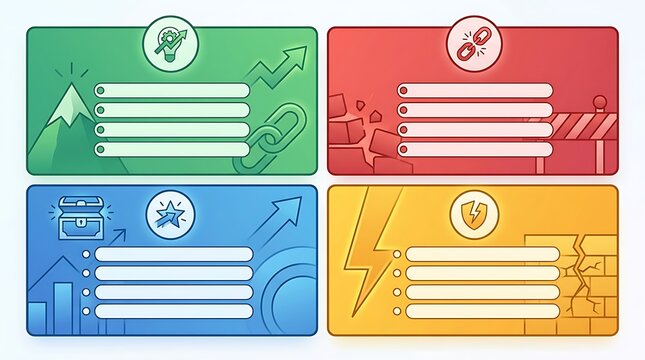 Business swot analysis infographic template with icons and sections