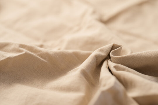 natural color cotton fabric for clothing closeup