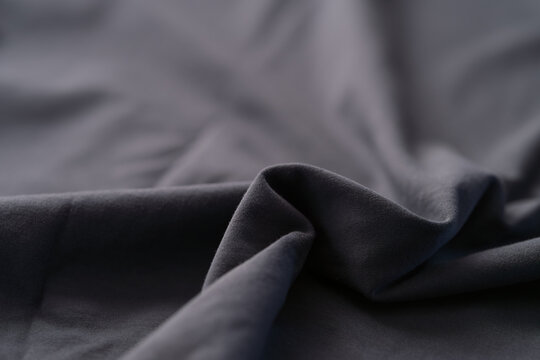 gray blue color cotton fabric for clothing closeup