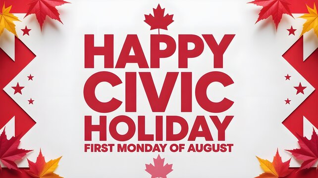 Happy civic holiday canada first monday of august celebration