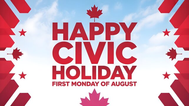 Happy civic holiday canada first monday in august celebration