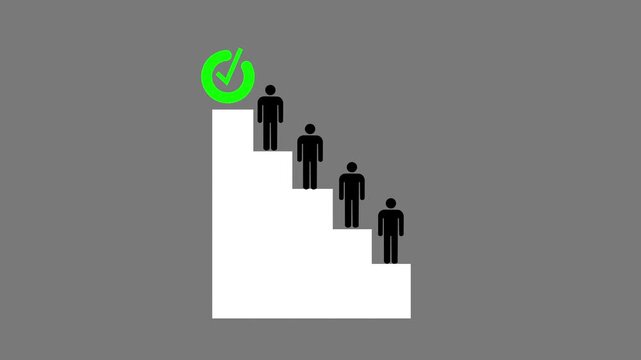 4 contact icon with man icon animation on a black background.