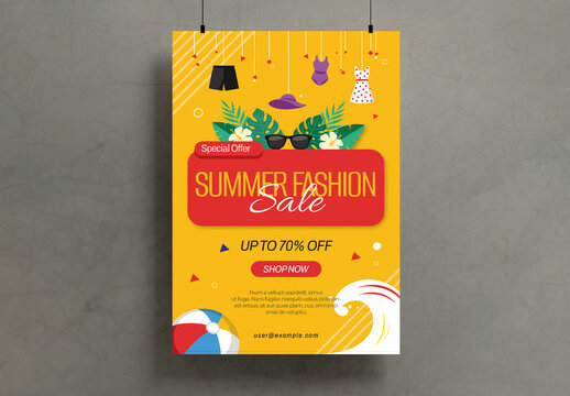 Fashion Summer Sale Poster Template