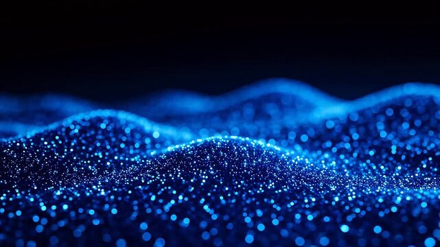 Blue sparkling wave pattern