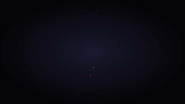 Rocket Ship Launch Animation with Fire Orange Trail