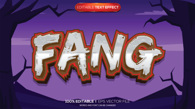 3d text effect fang theme