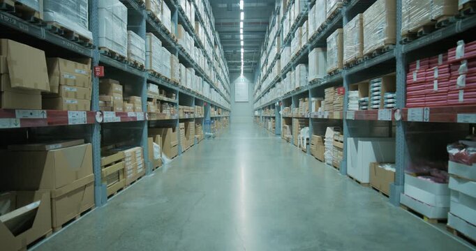 indoor warehouse store on shelf business shipping
