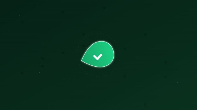 rotating shield check icon security trust green gradient