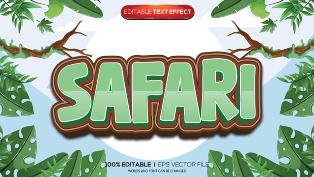 3d text effect safari theme