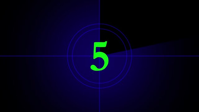 Digital countdown clock timer in 10 to 0 second 4k animation. Old retro wipe rolling effect. Scratches, details and noise. Dusty and grainy fee with Technology countdown timer on black