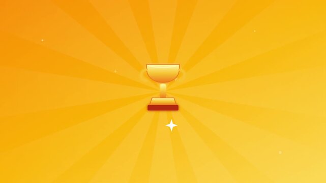 scaling trophy award icon celebration vibrant yellow gold