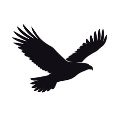 Fototapeta premium Flying Eagle Bird Silhouette Vector Illustration